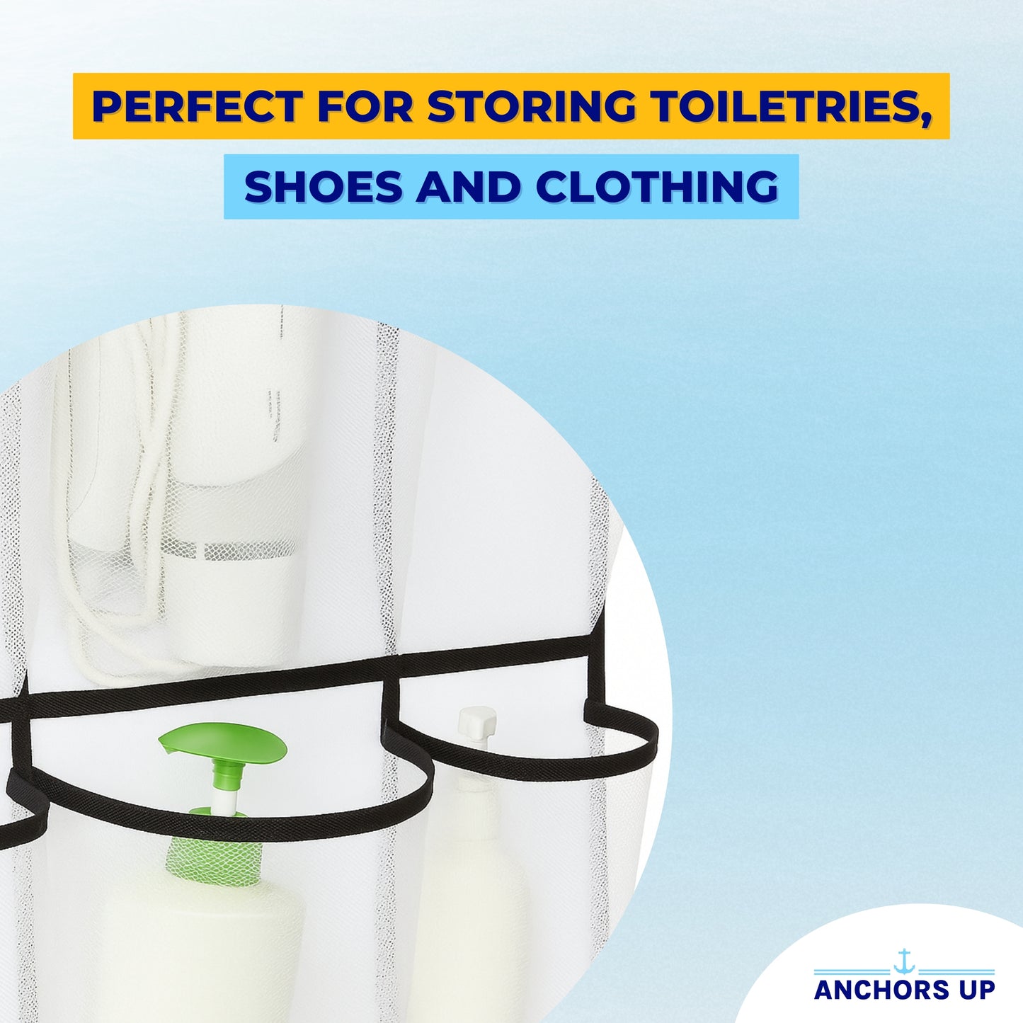 Hanging Cruise Cabin Organiser - Over the Door Storage with Pockets