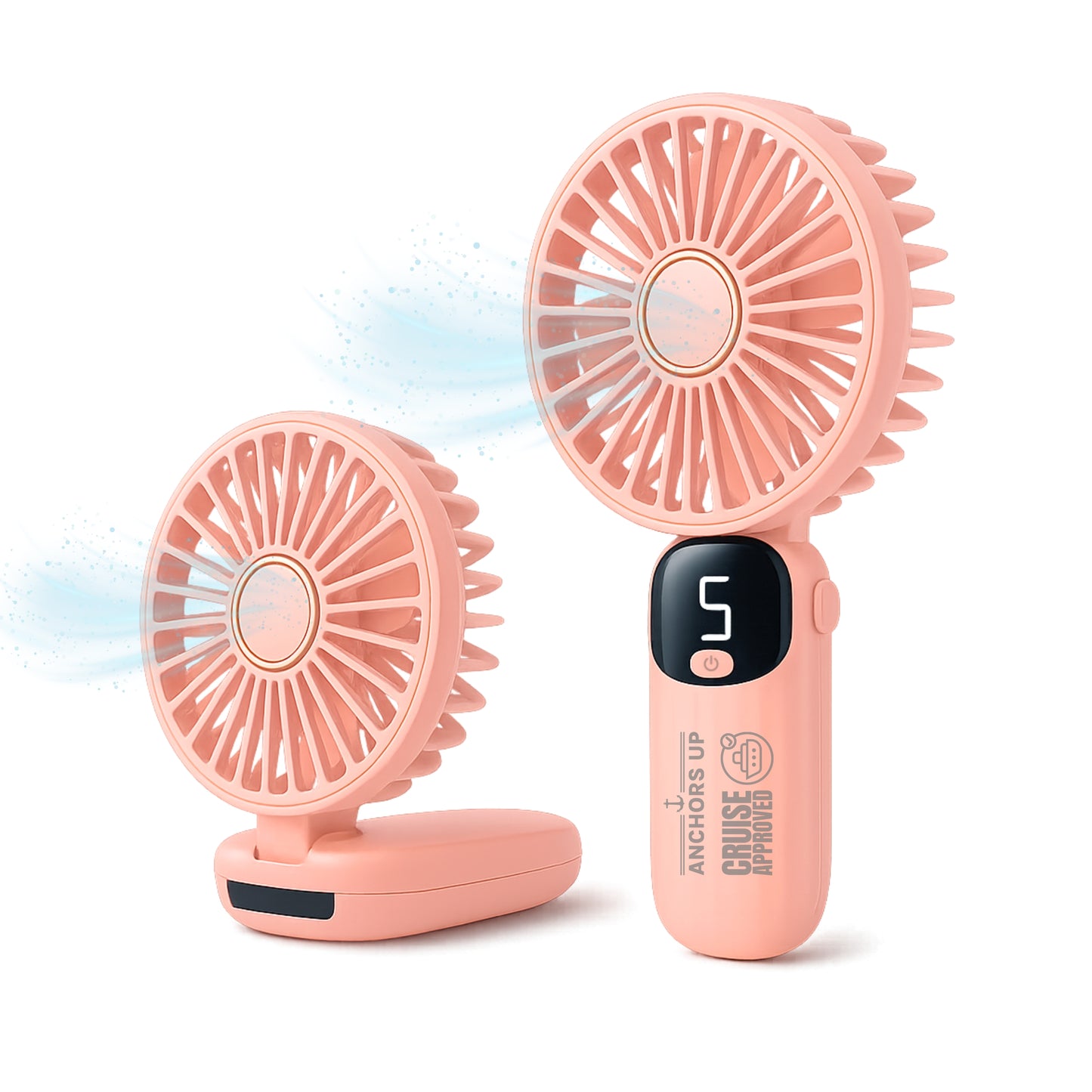 Cruise Approved 5-Speed Handheld Travel Fan – USB Rechargeable