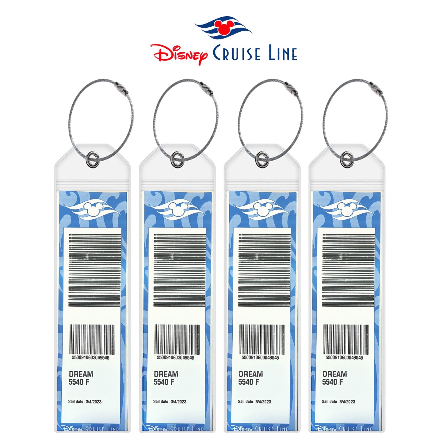 Luggage Tag Holders for all Cruise Lines - Set of 4