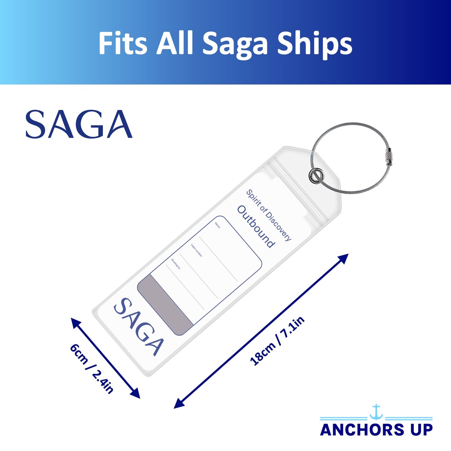 Saga Cruise Luggage Tag Holders - Set of 4