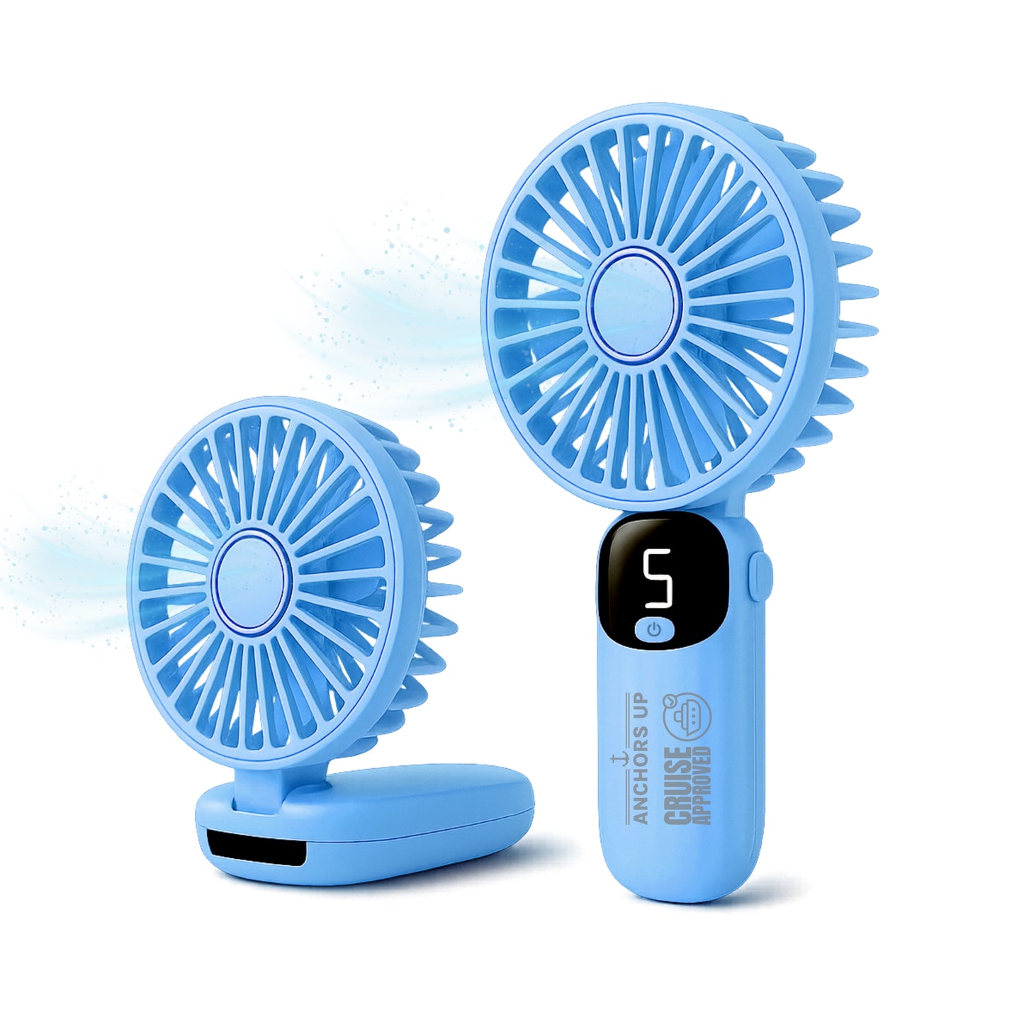 Cruise Approved 5-Speed Handheld Travel Fan – USB Rechargeable