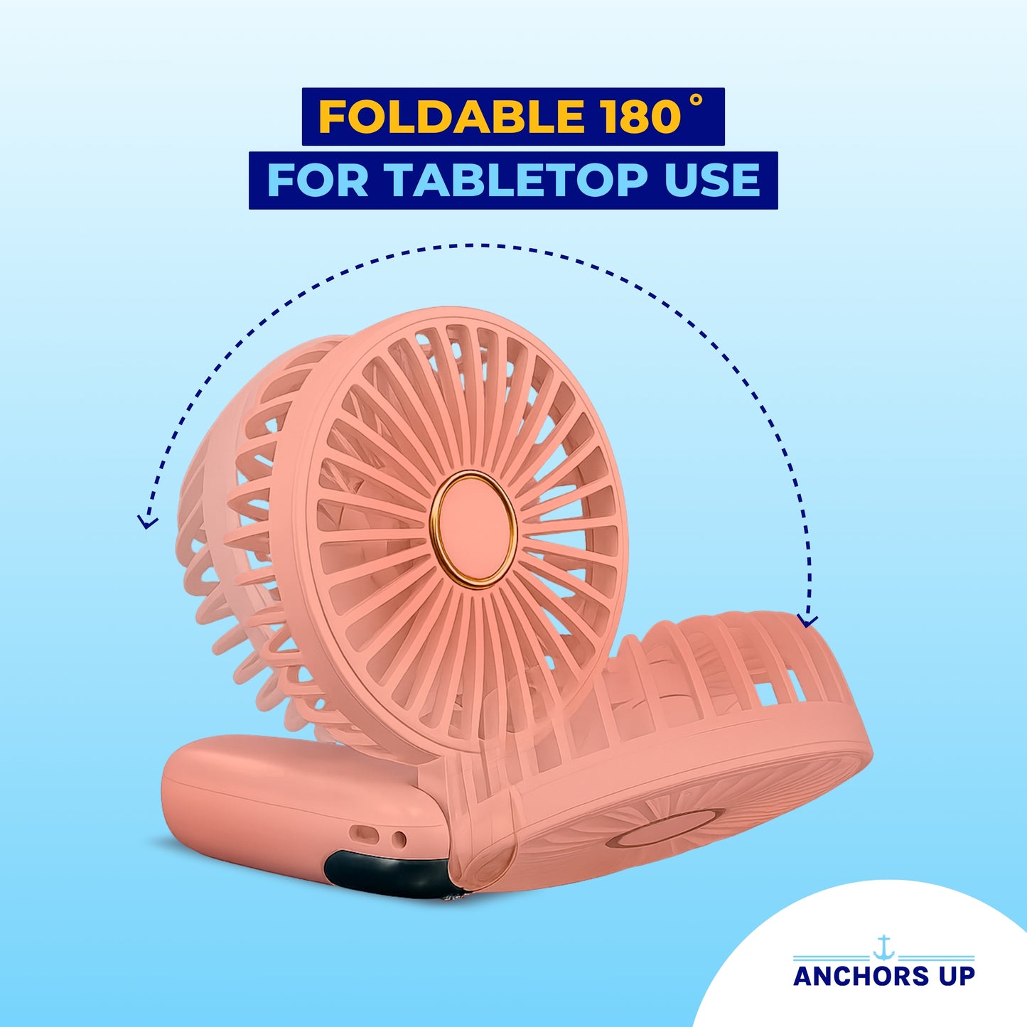Cruise Approved 5-Speed Handheld Travel Fan – USB Rechargeable