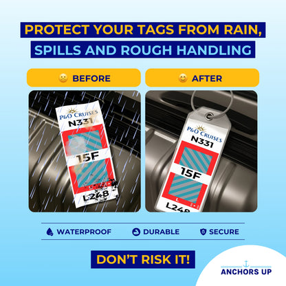 P&O Cruise Luggage Tag Holders - Set of 4