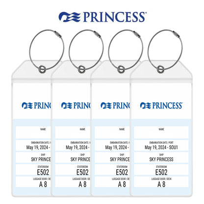 Luggage Tag Holders for all Cruise Lines - Set of 4