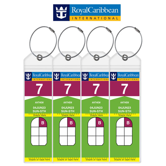 Royal Caribbean Cruise Luggage Tag Holders - Set of 4