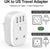 4-in-1 UK to US Travel Adaptor (1 UK + 3 USB) - CRUISE APPROVED Anchors Up