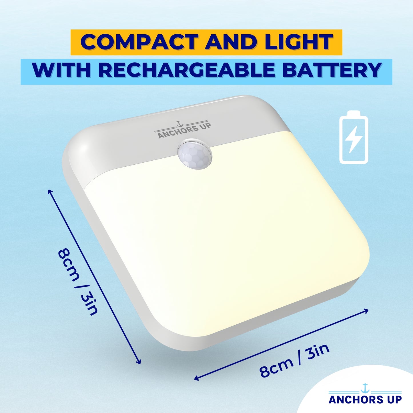 Magnetic Cabin Night Light for Cruises - Motion Sensor & USB Rechargeable