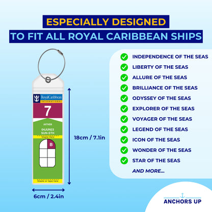 Royal Caribbean Cruise Luggage Tag Holders - Set of 4