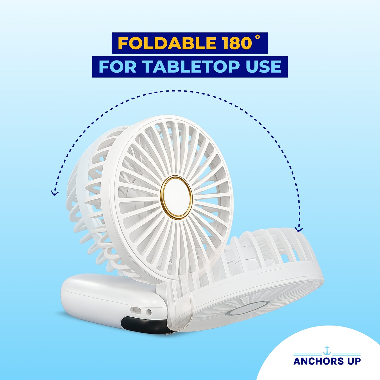 Cruise Approved 5-Speed Handheld Travel Fan – USB Rechargeable