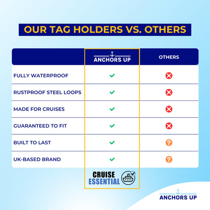 P&O Cruise Luggage Tag Holders - Set of 4