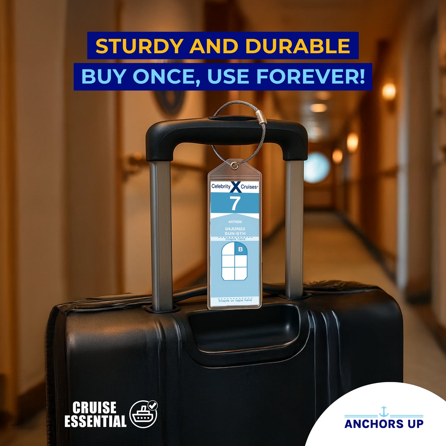 Celebrity Cruise Luggage Tag Holders - Set of 4