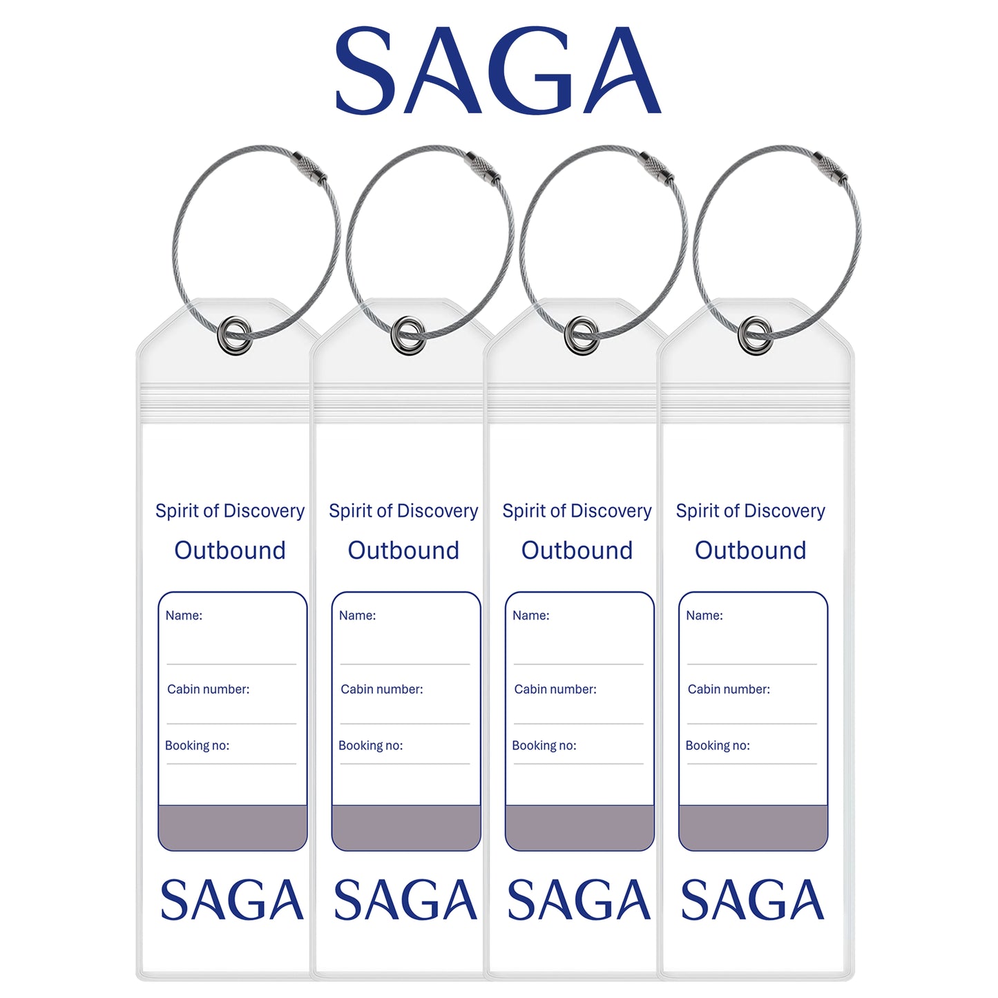 Luggage Tag Holders for all Cruise Lines - Set of 4
