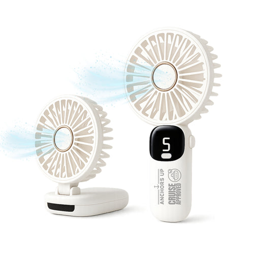 Cruise Approved 5-Speed Handheld Travel Fan – USB Rechargeable