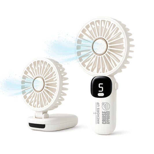 Cruise Approved 5-Speed Handheld Travel Fan – USB Rechargeable