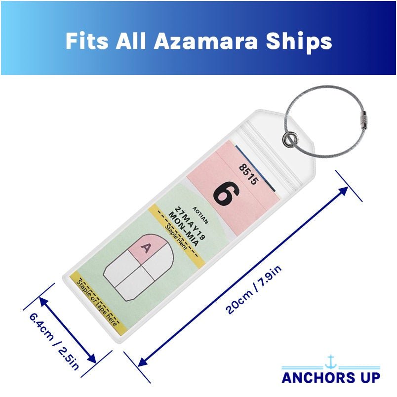 Premium Luggage Tag Holders for Azamara Cruises Anchors Up