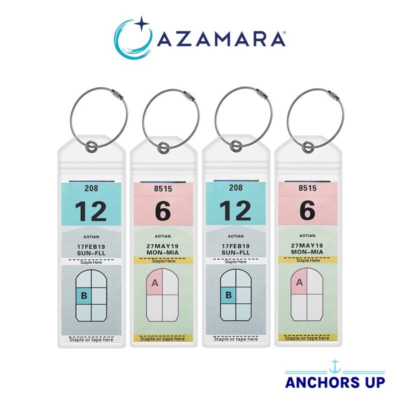 Azamara Luggage Tag Holders - Set of 4 Anchors Up