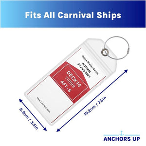 Carnival Luggage Tag Holders - Set of 4 Anchors Up