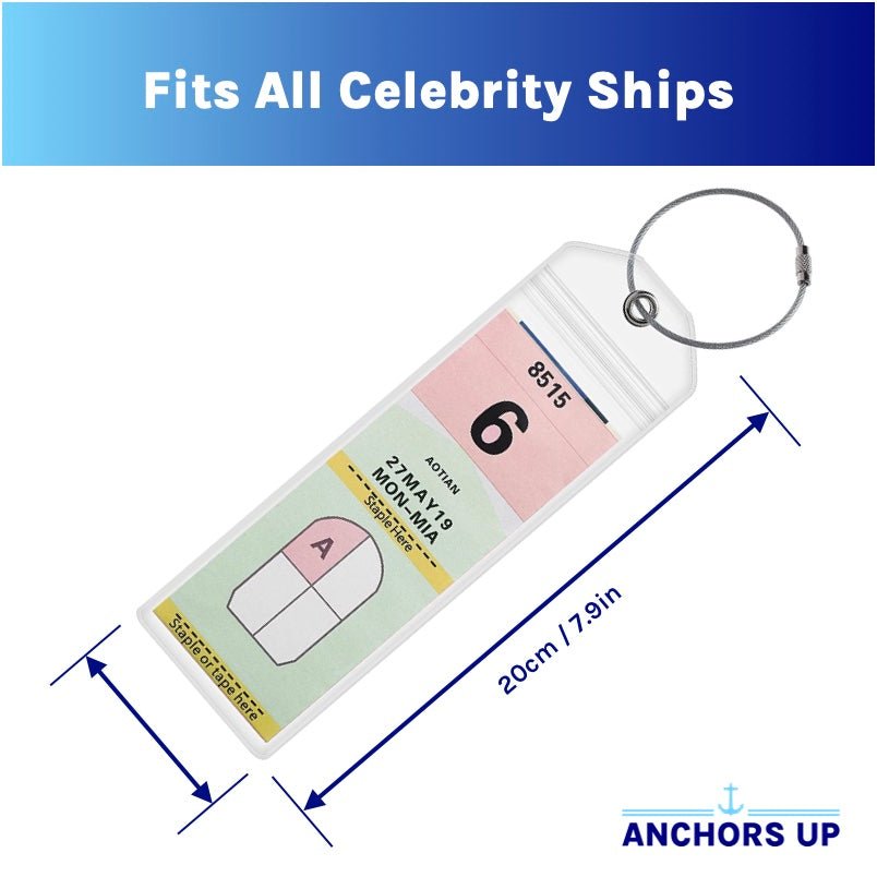 Celebrity Luggage Tag Holders - Set of 4 Anchors Up