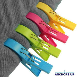 Colourful Towel Clips - Set of 4 Anchors Up