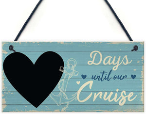 Cruise Countdown Chalkboard Sign Anchors Up