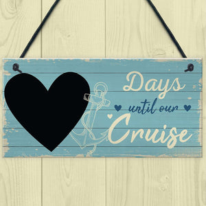 Cruise Countdown Chalkboard Sign Anchors Up