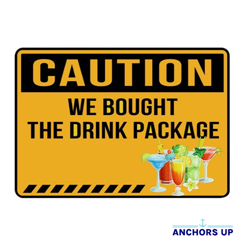 Drinks Package Magnetic Door Sign Anchors Up