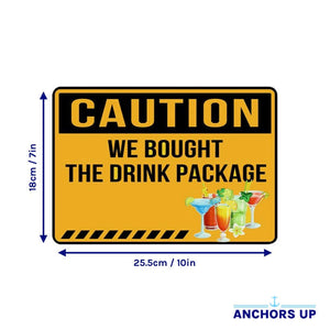 Drinks Package Magnetic Door Sign Anchors Up