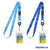 Lanyards with Card Holders, Detachable Retractable, Ocean Symbols - Set of 2 Anchors Up