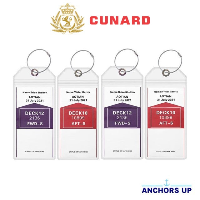 Premium Luggage Tag Holders For All Cruise Lines Anchors Up
