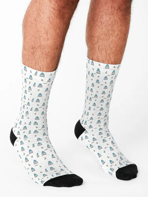 Cruise-Themed White Socks