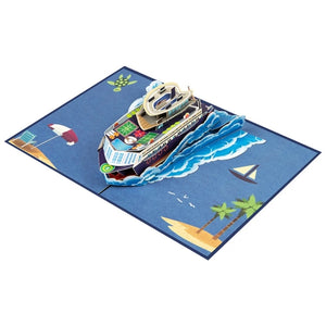 3D Cruise Ship Pop-Up Card