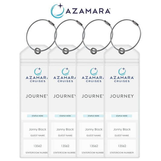 Azamara Cruise Luggage Tag Holders - Set of 4