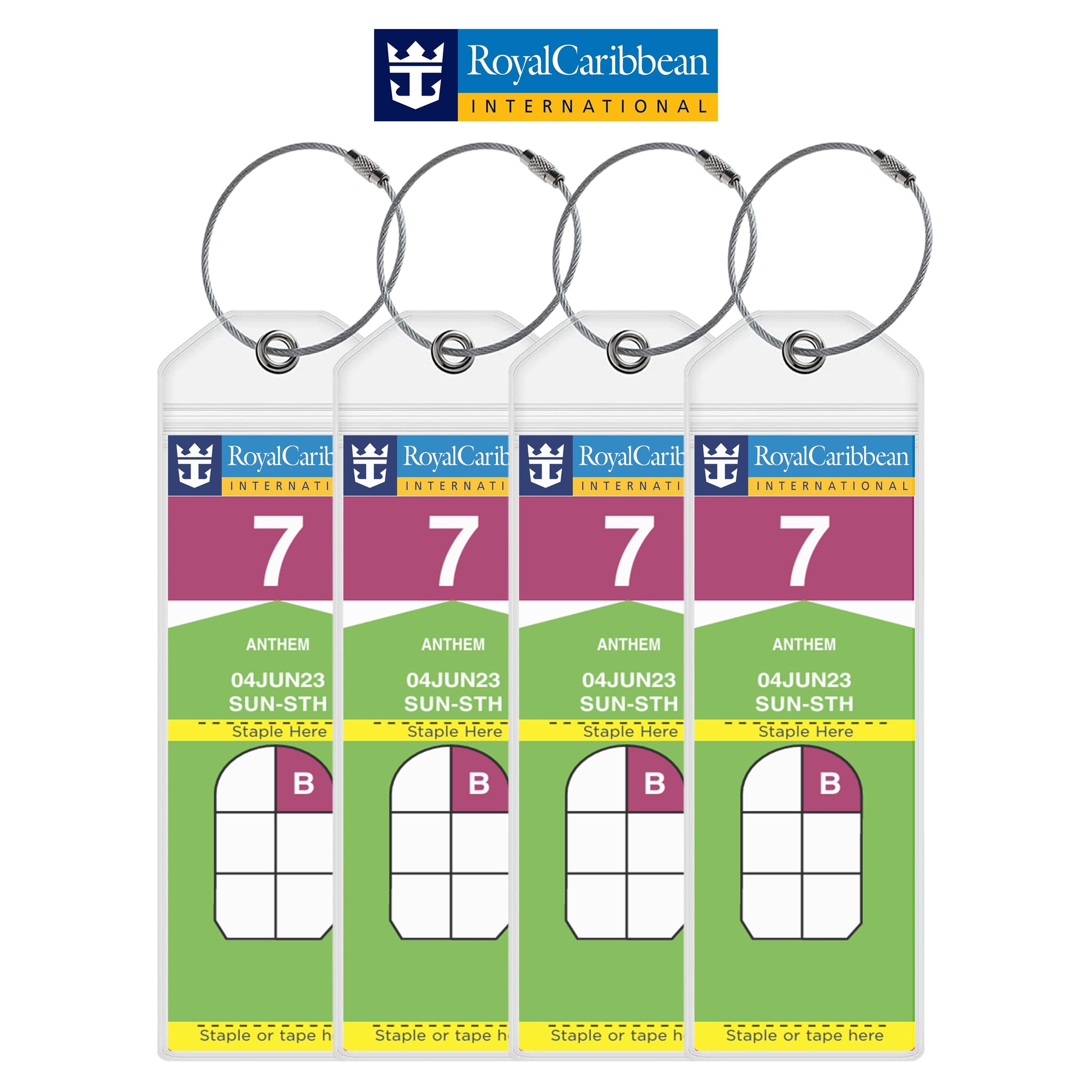 Royal Caribbean Luggage Tag Holders - Set of 4