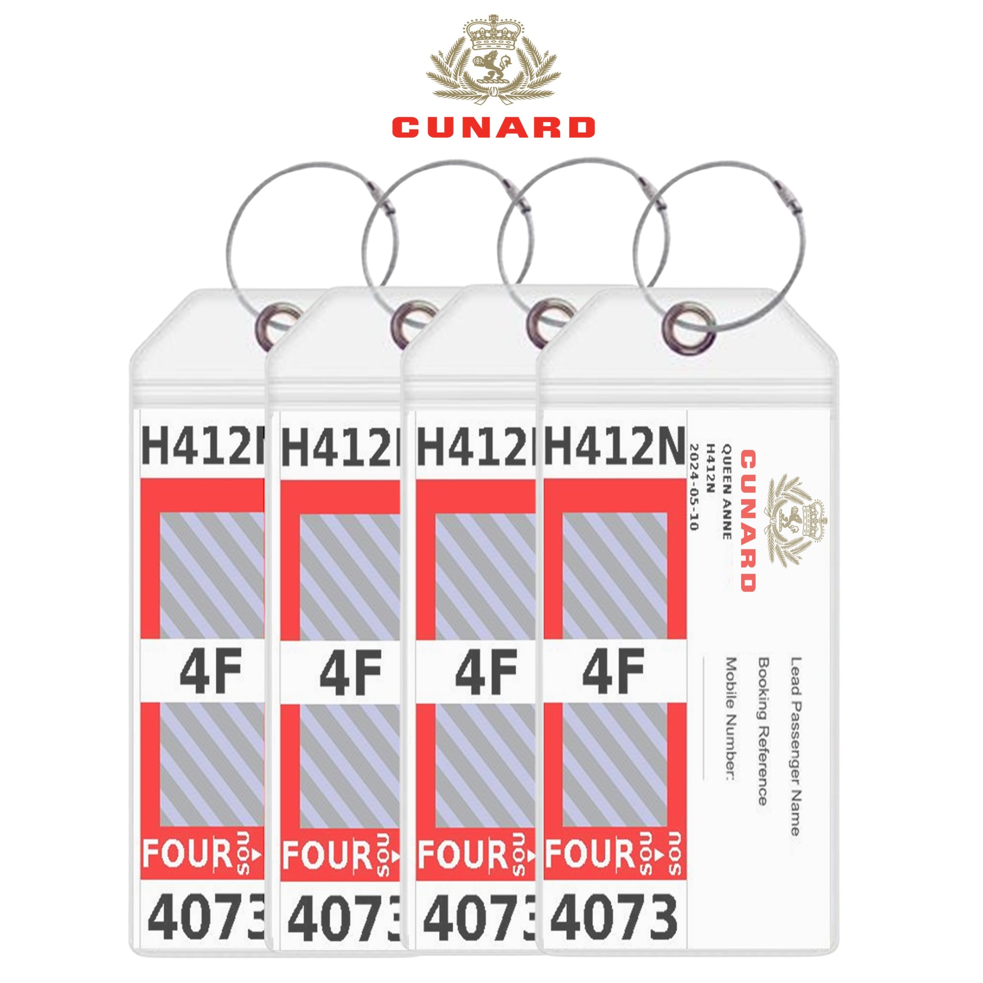 Cunard Luggage Tag Holders - Set of 4