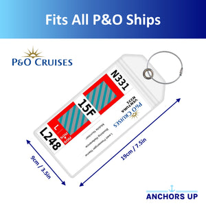 P&O Cruise Luggage Tag Holders - Set of 4