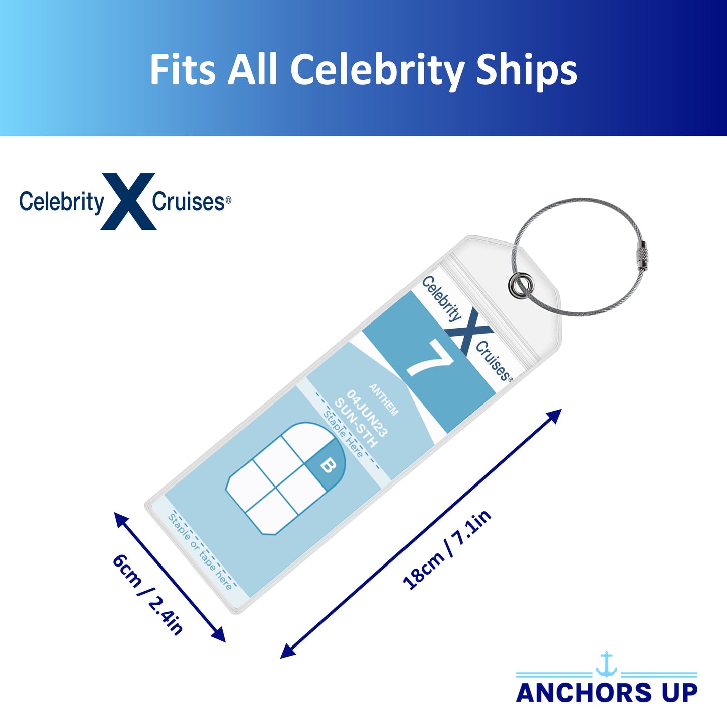 Celebrity Cruise Luggage Tag Holders - Set of 4