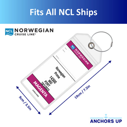 Norwegian (NCL) Cruise Luggage Tag Holders - Set of 4