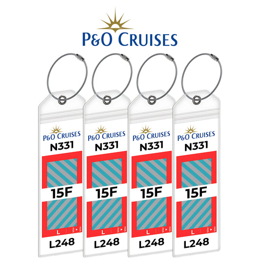 P&O Cruise Luggage Tag Holders - Set of 4