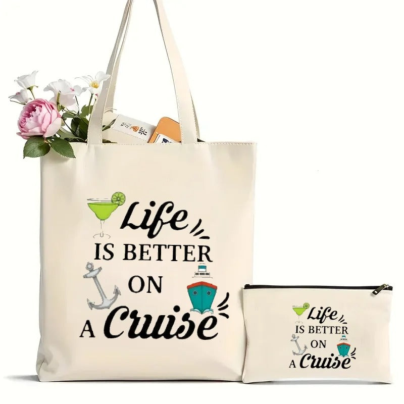 Tote Bag and Wash Bag Cruise Set (2 pcs)