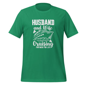 Unisex Cotton Cruise T-shirt - "Husband and wife" - Kelly